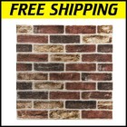 Red Brown Faux Brick 3D Wall Panels, 20-Pack Self-Adhesive for Stylish Interiors