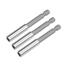 3pcs Magnetic Bit Extensions 75mm 1/4-Inch Hex Shank Quick Release Screwdriver