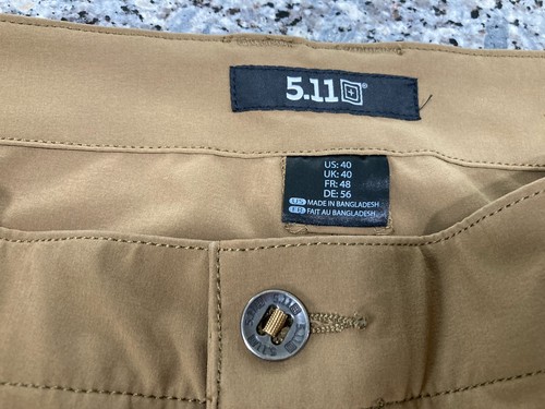 Pantalones Cortos Tácticos 5.11 Para Hombre Talla 40 Marrón Flex Elastizados Golf Senderismo 73352 - Imagen 4 de 10