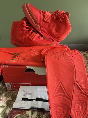 NIKE AIR YEEZY 2 SP RED OCTOBER 508214-660 MEN'S SIZE 11 NEAR DS KANYE WEST 