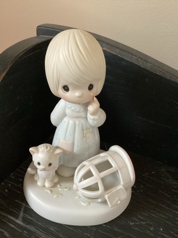 Precious Moments Figurine “The Good Lord Giveth And He Taketh  Away”.