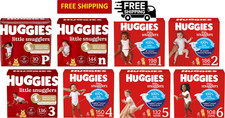 Huggies Little Snugglers Disposable Diapers, Sizes Available from Preemie to 6