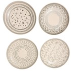 Ellen DeGeneres Royal Doulton Accent Dessert Plates Set of 4 Geometric Star
