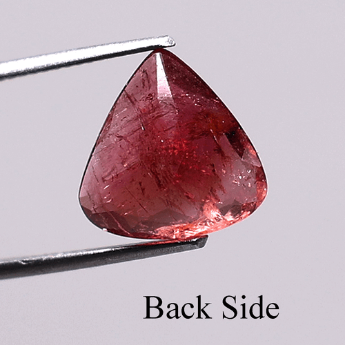 Tormalina rubellite naturale 3,59 CT 11,6 MM pera taglio sfaccettato pietra preziosa non trattata - Foto 11 di 13
