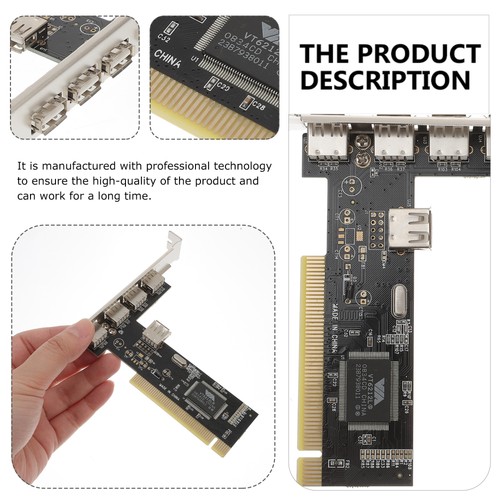 PCI-E Extender 5-port USB 2.0 PCI-E Extension Adapter Computer Accessory - Afbeelding 11 van 12