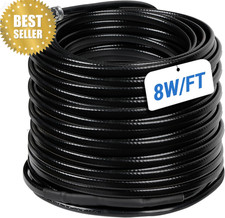 Roof Heat Cable 152ft 8W/ft Self-Regulating Gutter De-Icing LED Plug