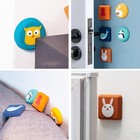  6 Pcs Door Crash Pad Door Knob Wall Protectors Cartoon Self Adhesive Bumper