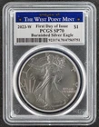 2023 W American Silver Eagle - West Point Mint PCGS SP 70 FIRST DAY OF ISSUE
