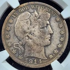 Silver 1914 Barber 50 Cents Half Dollar | NGC VG8 - BullionPlus Label