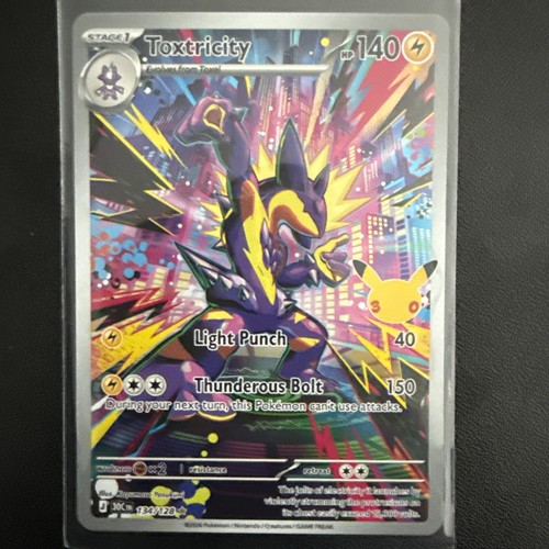 Pokemon TCG 30th Celebration Anniversary Toxtricity 134/128 IR Holo ENG