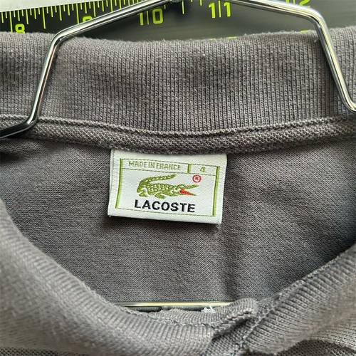 Lacoste Poloshirt Herren Grau Größe 4 Kurzarm Freizeit Logo - Bild 4 von 6