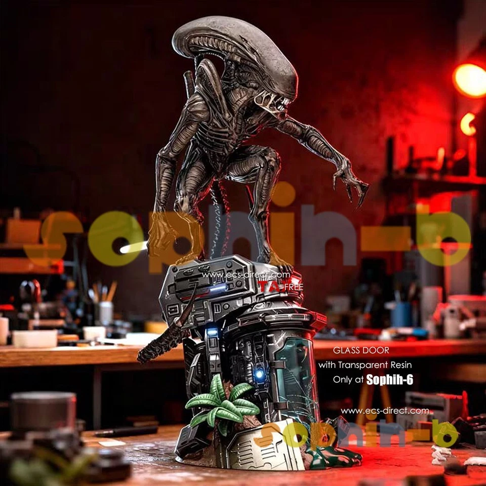 Alien Xenomorph w/ Clear Resin 1:6 Model Kit Unpainted 3d Print GK Statue Figure - Image 4 of 4