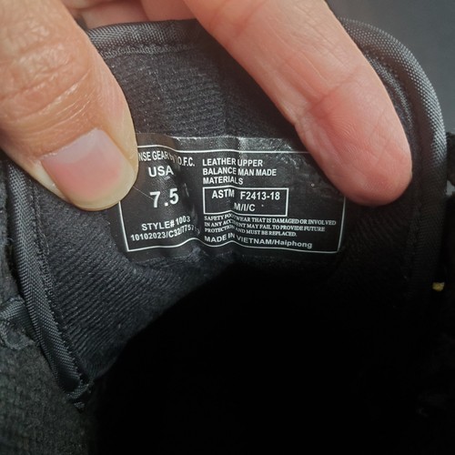 Mens Response Gear Black Patrolman Steel Toe Service Work Boots 7.5 Combat Black - Picture 9 of 11