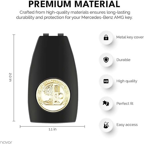 Cubierta trasera protectora de llave para Mercedes-Benz A, B, C, E, S, G, SLK, GLK, CLA, CLS - Imagen 3 de 10