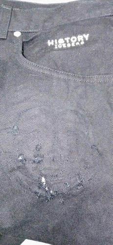 Jeans neri anni 90 Iceberg History Made in Italy Felix il gatto tg 40x36 danneggiati - Foto 7 di 20