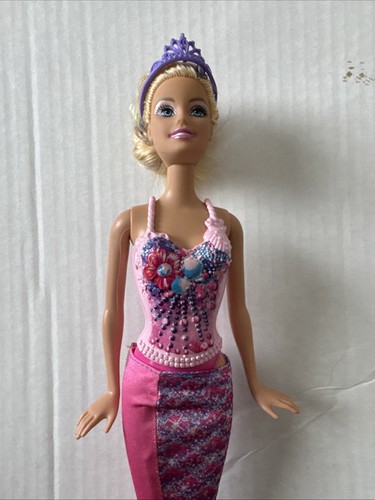Barbie Mattel Cuento de Hadas Moda Rosa Sirena Muñeca Rubia - sin caja - Imagen 3 de 8