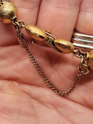 Vintage Monet Gold & Silver Tone Twisted Rope Chain Necklace w/Matching Bracelet - Picture 15 of 19