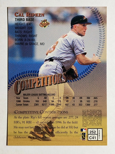 Finest #252 Cal Ripken B 1997 - Imagen 2 de 2