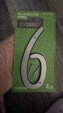 Lot Of 4 Everbilt Floating or Flush Numbers 6,6,7,& 7 Silver Finish 5&rdquo;