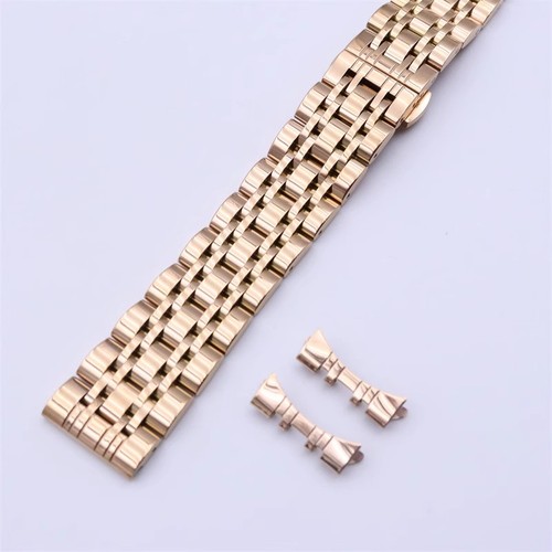Pulsera de reloj unisex de acero inoxidable pulido con extremo plano + curvo de 10 mm-24 mm - Imagen 11 de 12