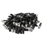 100 sztuk plastikowego ogona bnc wtyczka proste złącze do kamery CCTV