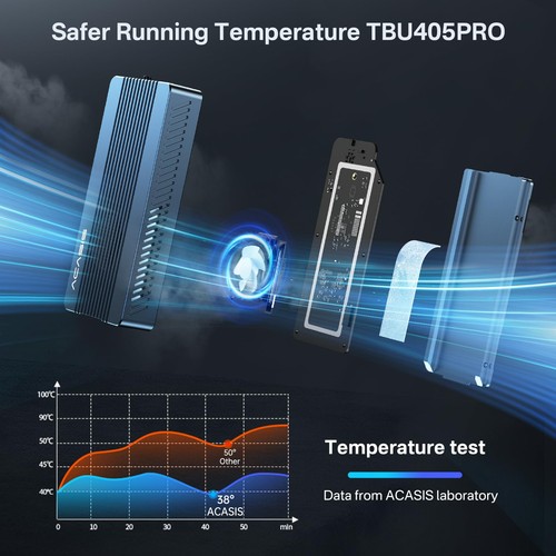 ACASIS 40Gbps M.2 NVMe SSD Enclosure, with Cooling Fan, TBU 405 Pro for M1 M2... - Afbeelding 3 van 9