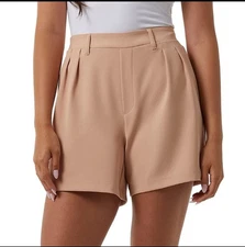 32 Degrees Cool Women’s Pull-On Shorts Orange, XL, Pockets, Belt Loops, Stretch.