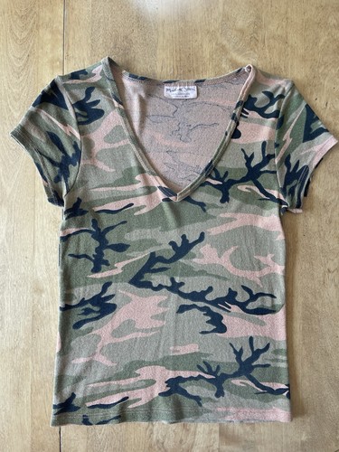 Michael Stars Camo V Neck Short Sleeve Shirt One Size Fits Most - Picture 2 of 14