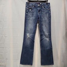Vigoss London Boot Jeans size 3 women's Blue Denim  Cotton Spandex Stretch