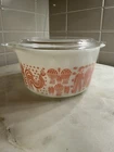 Pyrex Pink Amish Butterprint 473 Casserole Dish with Lid 1 Quart Vintage