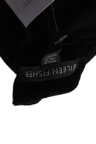 Eileen Fisher Womens Velvet Mid Rise Straight Leg Pants Black Size 10 - Picture 4 of 5