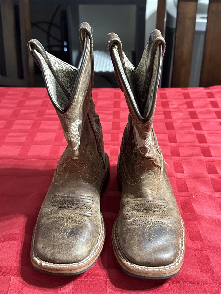 Botas occidentales Smoky Mountain para niños talla 10,5 R Rancher Pull On marrón aceite 3882C Foto 2 de 4