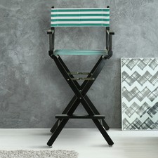 30" Director's Chair Black Frame-Teal Cabana - 23"W x 19"D x Teal Cabana 23"W x