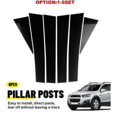 For Chevrolet Captiva 2009-2018 Door Trim Pillar Posts Black Cover Decorations