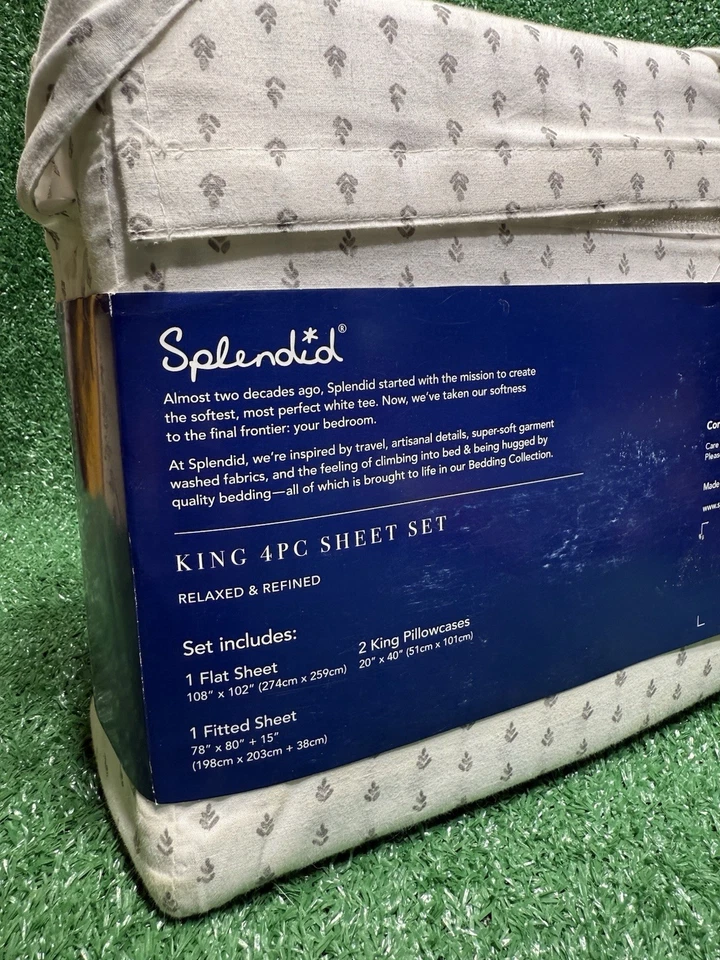Splendid Juego de Sábanas King 100% Algodón Relajado y Refinado Foto 3 de 3