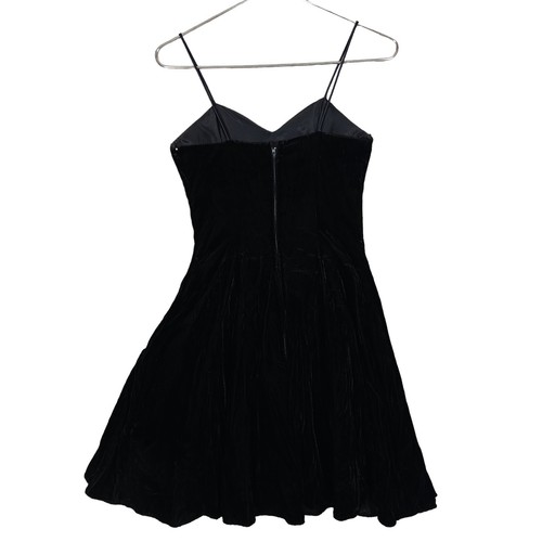 Vintage Perspective Kleid Gr. 3 Samt schwarz ärmellos hinten Reißverschluss - Bild 8 von 10