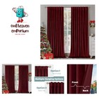 Red Velvet Blackout Curtains for Living Room, 84 inches Long Thermal Insulate...