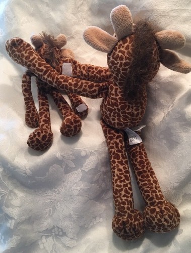 FIESTA Mama Baby Giraffe Plush Stuffed Animal Set 16” Brown Soft Baby Toy - Picture 3 of 4