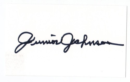 Junior Johnson Signed 5x3 Autographed Index Card IDC Racing NASCAR #01