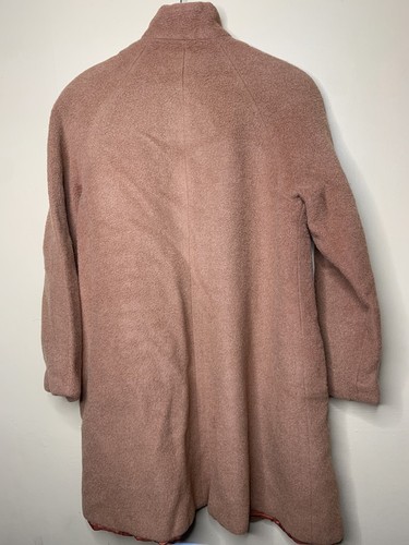 Donatella Women 10 Coat Single Breasted Button Up Rust Wool Alpaca Long sleeve - Picture 16 of 23