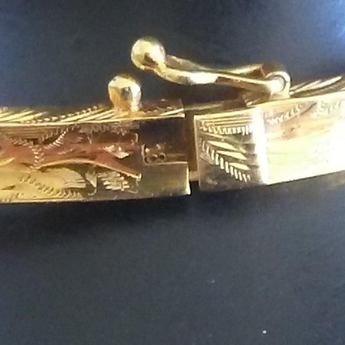 Spitzer & Furman Amethyst 18k Etched Yellow Gold Vintage Bracelet - Picture 2 of 11