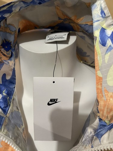 Nike Womens Woven Floral Track Zip Jacket Size Med CZ8184-072 Windbreaker NWT - Picture 6 of 7
