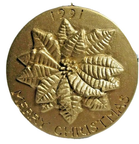 SEBASTIAN MINIATURE SML-602B Poinsettia Blossom Shop (Gold) Ornament 5960 - Picture 1 of 3