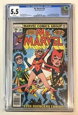 Ms Marvel 18 CGC 5.5 White Pages 1st full Mystique 1978 Avengers X-Men