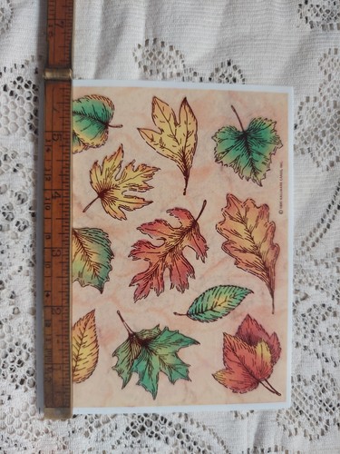 3 hojas de pegatinas de hojas de otoño de Hallmark para álbumes de recortes de otoño artesanía envío gratuito - Imagen 3 de 7