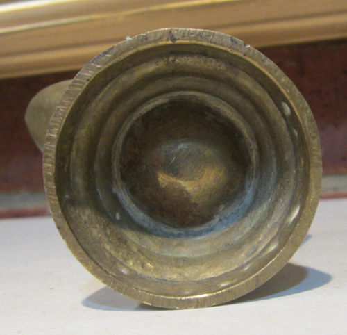 Vintage Miniature Brass Scuttle Bucket w/Handle Floral Etched Could Be Ash Tray - Picture 13 of 14