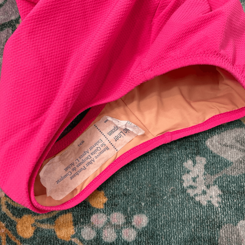 Costume da bagno unico J.Crew nuovo con etichette fascia con volant rosa bianco reckrack Halter taglia 0 - Foto 10 di 15