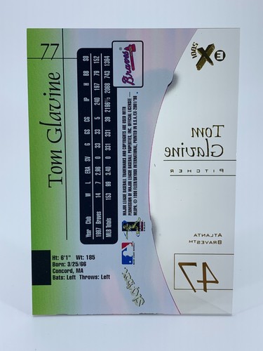 1998 EX2001 Atlanta Braves Baseballkarte #77 Tom Glavine - Bild 2 von 2