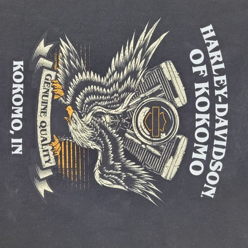 Camisa de motocicleta Harley Davidson negra para adulto 5XL Live to Ride Skull Kokomo - Imagen 6 de 6
