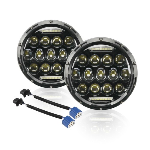 2PCS 7'' Round LED Headlights For Jeep Wrangler JK 4 Door Unlimited 2007-2015 - Picture 2 of 12